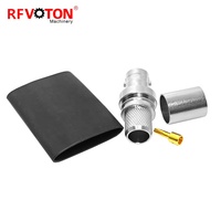 Connecteur à sertir femelle BNC en laiton EZ prise RF sans soudure pour câble RG8WTR400RG213RG214 H1000