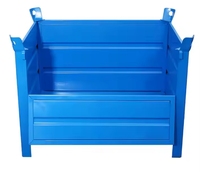 AOCHEN Haute Qualité Industrielle Métal Pliable Stillage Entrepôt Conteneur De Stockage Boîte Empilable Logistique Boîtes De Chiffre D'affaires