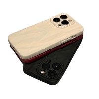 Nouvelle coque de téléphone en gel de silicone pour 17 Pro/15/14/13 Pro Max/16X avec design 3D, couleur unie, dissipation thermique et cordon