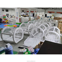 3m 4m ballon LED Transparent extérieur Air Log cabine maison Camping Transparent Igloo Dome Transparent bulle transparente tente gonflable