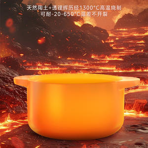 Casserole en céramique Midea 1L noire compatible induction avec couvercle anti-cuivréage pour soupes et bouillons - Product Image 2