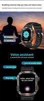 Reloj Inteligente Deportivo con Pantalla IPS y Carcasa de Aleación, Linterna, Luz Azul, Monitor de Altitud, Frecuencia Cardíaca, Llamadas, Mensajes y Rastreador de Actividad Física