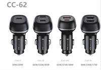 Pengisi Daya Mobil Mini USB-C Dual Port PD QC3.0 90W dengan Casing Tahan Api untuk Earphone & Semua Perangkat