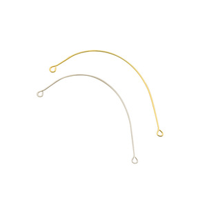 Boucles d'oreilles artisanales hypoallergéniques, crochets de boucles d'oreilles en acier inoxydable or argent 65mm pour <span class=keywords><strong>la</strong></span> fabrication de bijoux à bricoler soi-même - Product Image 6