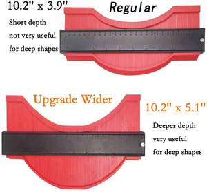 2Pcs ताला समोच्च गेज <span class=keywords><strong>2</strong></span> पैक चौड़ा <span class=keywords><strong>5</strong></span> इंच और 10 इंच समोच्च दोहराव गेज प्रोफ़ाइल गेज के साथ ताला - Product Image 2