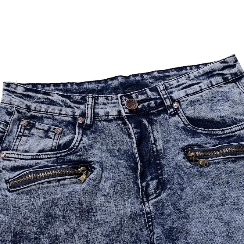 Jean bleu moulant pour homme, mode personnalisée, vente en gros