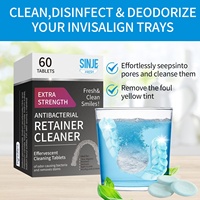 Comprimés effervescents en plastique pour le nettoyage ultrasonique des prothèses dentaires et des appareils buccaux, nettoyant en profondeur pour le blanchiment des dents