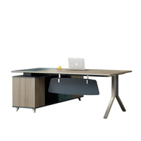 Scrivania Direzionale Moderna Convertibile ed Estensibile in Legno per Uso Computer, Ideale per Manager/Capo