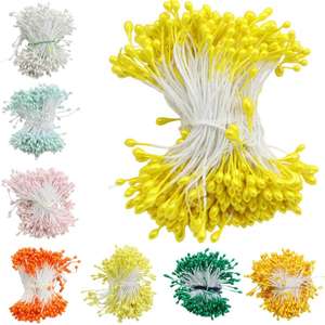 Hecho a mano 290 Uds 3mm perla puntiaguda flor <span class=keywords><strong>estambre</strong></span> horquilla flor Artificial accesorio para fiesta de Navidad nueva llegada - Product Image 1