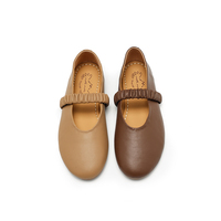 Chaussures plates Mary Jane à bretelles élastiques pour femmes, chaussures décontractées à enfiler en cuir souple
