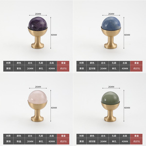 Bắc Âu Trắng Lỗ Duy Nhất Nhỏ Xử Lý Bán Buôn Đá Tự Nhiên Brass Kéo Vòng Đồ Nội Thất Tủ Rượu Ngăn Kéo Cửa Núm - Product Image 6