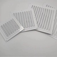 Grille de ventilation extérieure en alliage d'aluminium, étanche à la pluie, avec protection contre le vent, perforée pour la dissipation thermique, plaque de couverture d'échappement
