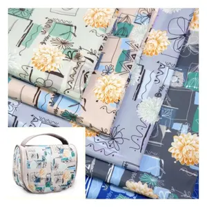 290T Custom Printed Botanical Pattern Waterproof 100% Polyester Fabric Memory Composite Fabric for Home Textile