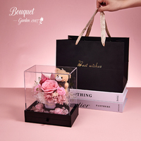 Saint-Valentin/Noël 2026 : Boîte cadeau en acrylique légère avec roses artificielles en savon, boîte à bijoux, design exclusif, nouveauté, livraison rapide directe