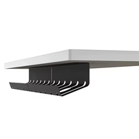 Organisateur de câbles réseau de table / Support de gestion de câbles en acier métallique pour bureau / Plateau de gestion de câbles sous le bureau