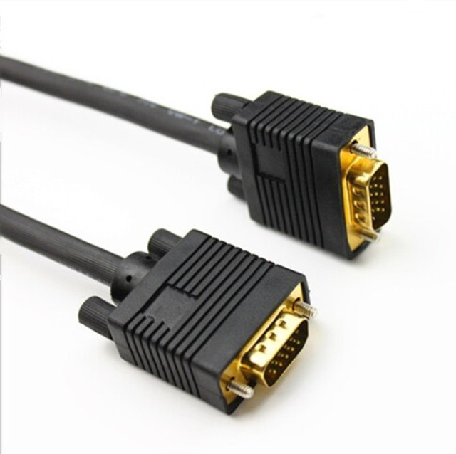 High Quality Dual Vga Connect Computer Cable 3M 5M 10M 15M 30M 50M 100M VGA Cable 15Pin to 15Pin Cables