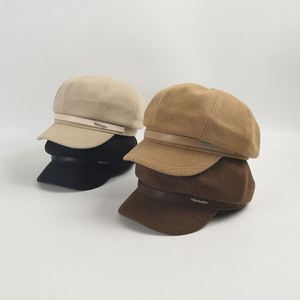 Nouveau Béret en Sergé Automne Hiver 2024 pour Femme – Chapeau Décontracté et Polyvalent, Casquette Newsboy Chaude et Tendance - Product Image 1