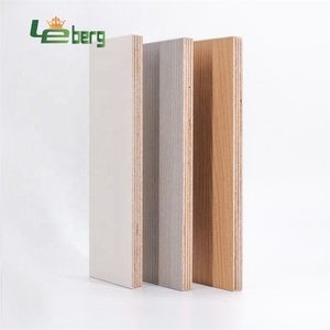 صنع في الصين خشب رقائقي ملون بالوجه مقاوم للماء 18 ورقة ميلامين لوح <span class=keywords><strong>Mdf</strong></span> - Product Image 2