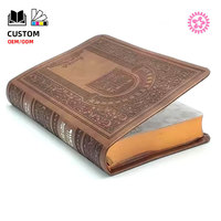 Bible personnalisée imprimée, couverture rigide en carton rouge, reliure parfaite, logo en relief, impression de mini-livres