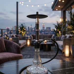 Nouvel ensemble de chicha arabe jaune avec étui en <span class=keywords><strong>bois</strong></span> et cuir, style européen et américain, pour la maison et les bars - Product Image 2