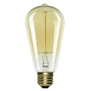 ST64 Nipple Squirrel Cage Retro Decorative Lighting Edison Bulb Light Incandescent Amber Glass E27 Base