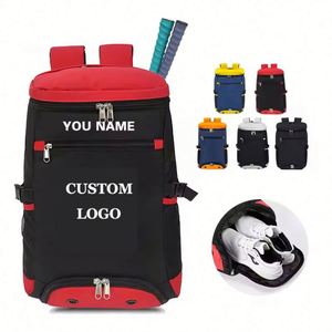 Mochila Deportiva Impermeable Antirrobo con Logotipo Personalizado, Gran Capacidad, Multifuncional para Baloncesto, Bádminton y Zapatos - Product Image 1