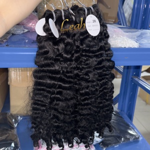 Commercio all'ingrosso di alta qualità onda cambogiana 100% riccia extension capelli crudi Burmese ricci fasci per tornare a scuola - Product Image 1