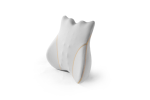 Massage chauffant gonflable coussin de soutien lombaire en mousse à mémoire de forme amovible utilisation tricotée oreiller de chaise de siège arrière de voiture de bureau à domicile - Product Image 3