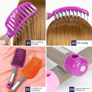 Peine Iónico Curvo para Dar Volumen a la Raíz del <span class=keywords><strong>Cabello</strong></span>, <span class=keywords><strong>con</strong></span> Mango de Plástico, para Uso Doméstico, <span class=keywords><strong>con</strong></span> Función de Masaje, Moderno, Tamaño 10-15cm, para <span class=keywords><strong>Cabello</strong></span> Anatómico - Product Image 3