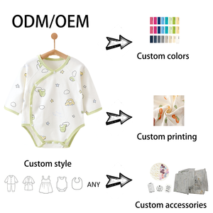 <span class=keywords><strong>Tutina</strong></span> <span class=keywords><strong>Neonato</strong></span> Unisex 100% Cotone Puro, Senza Cuciture, Chiusura con Bottoni a Pressione, Morbida, Traspirante, Lavabile, per Gattonare - Product Image 2