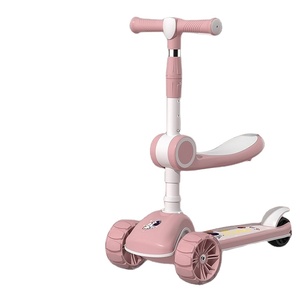 Venta al por mayor OEM: Patinete infantil tres en uno con ruedas luminosas, triciclo con ruedas de PU para niños y niñas, transfronterizo. - Product Image 1