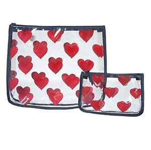 กระเป๋าเครื่องสำอางใสกันน้ำ PVC ลายโลโก้ตามสั่ง ขนาดใหญ่ ดีไซน์โปร่งใส สำหรับสาวๆ ใช้ในชีวิตประจำวันและไปเที่ยวทะเล - Product Image 1