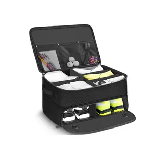 Tas Sarung Loker Golf Mobil Tahan Air untuk Sepatu Pakaian Kaus Bola Tas Penyimpanan Bagasi Golf Awet 2 Lapis Organizer Bagasi Golf