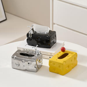 กล่องกระดาษเช็ดปากเซรามิกสุดสร้างสรรค์ดีไซน์ศิลปะน่ารักทันสมัยสำหรับสำนักงานและบ้านในครัว - Product Image 3