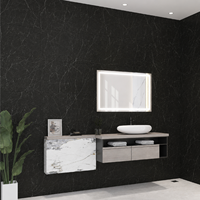 Fabricant de panneaux muraux en PVC pour la rénovation commerciale, décoration murale moderne, imperméable et ignifuge pour salles de bain et intérieurs