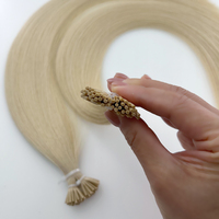 Extensiones de cabello humano de alta calidad de larga duración Stick I Tip Pre-bond Natural Straight Honey Blonde Hair Extensions SDD