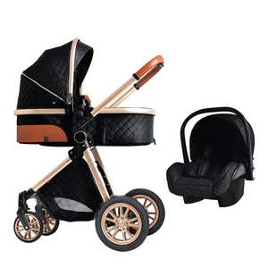Cochecito de bebé 3 en 1 de lujo sistema de viaje barato con cuna <span class=keywords><strong>y</strong></span> asiento de coche - Product Image 4