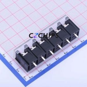 KF48S-9.5-6P Barrier Terminal Block Through hole Component (THT),P=9.5mm Connector With Cover Plate 9.5mm 1x6P Straight Pin - Product Image 2