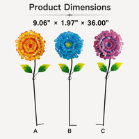 Meilleure vente : Décoration florale créative en fer forgé pour jardin, à enfouir dans la pelouse, style pastoral