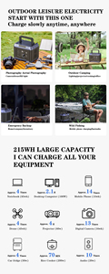 Produttori 64000mAh alta potenza superiore portatile centrale elettrica 300W piccola stazione di accumulo di energia con torcia per campeggio all'aperto - Product Image 6