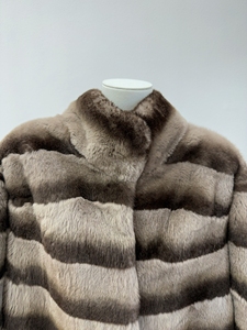 Cappotto Elegante Stile Coniglio-Volpe, Caldo Cappotto Invernale a Maniche Lunghe in Vera <span class=keywords><strong>Pelliccia</strong></span> di <span class=keywords><strong>Castoro</strong></span> per Donne - Product Image 3