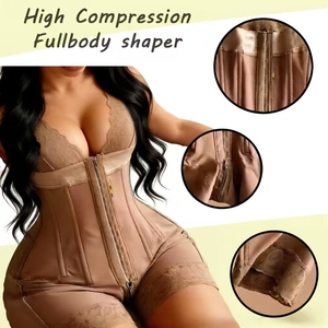 Body gainant post-partum BBL à buste ouvert, respirant, rehausseur de hanches, <span class=keywords><strong>Fajas</strong></span> Colombianas Moldeadoras avec fermeture éclair à l'entrejambe - Product Image 2