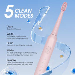 מברשת שיניים חשמלית למבוגרים עם 2 ראשי מברשת 5 מצבים - Product Image 3
