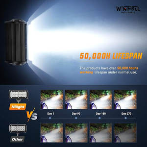 Nouvelle lampe de travail LED de 7 pouces, 36W, 12 LED, double rangée, 12000LM, pour pare-chocs tout-terrain, phare antibrouillard pour tracteur, bateau, SUV, VTT - Product Image 6