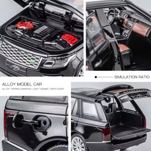1/18 Land <span class=keywords><strong>Rover</strong></span> Range <span class=keywords><strong>Rover</strong></span> SUV fuoristrada in lega di <span class=keywords><strong>auto</strong></span> modello per bambini per bambini giocattolo regalo per veicolo in metallo ornamenti decorativi - Product Image 6