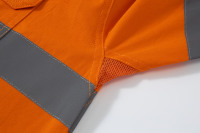Chemise de travail orange haute visibilité avec bande réfléchissante pour les agents de contrôle du trafic