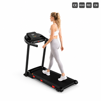 Tapis roulant électrique pliable YUNPAO en ABS pour la maison, capacité de 120 kg, écran LED, vitesse et inclinaison manuelle à 3 niveaux, écologique, portable