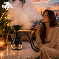 RYKOAL Desain Baru Shisha Elektrik Isi Ulang Tanpa Arang Portabel dengan Kit Kemasan EVA