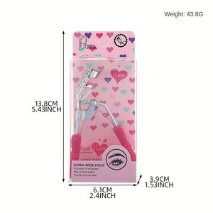 Recourbe-cils grand angle en acier inoxydable avec logo personnalisé, outil de beauté portable, aide au maquillage des cils, vente en gros - Product Image 5