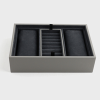 Nouveau design de présentoir à anneaux de montre à chaîne jonc en cuir mallette de rangement pour coiffeuse à insérer mobile